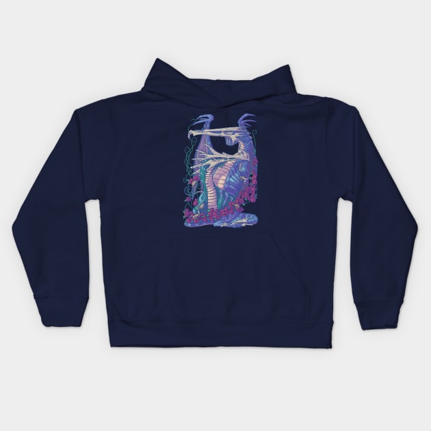 Family of Dragons I - Skullbashers Kids Hoodie by cs3ink